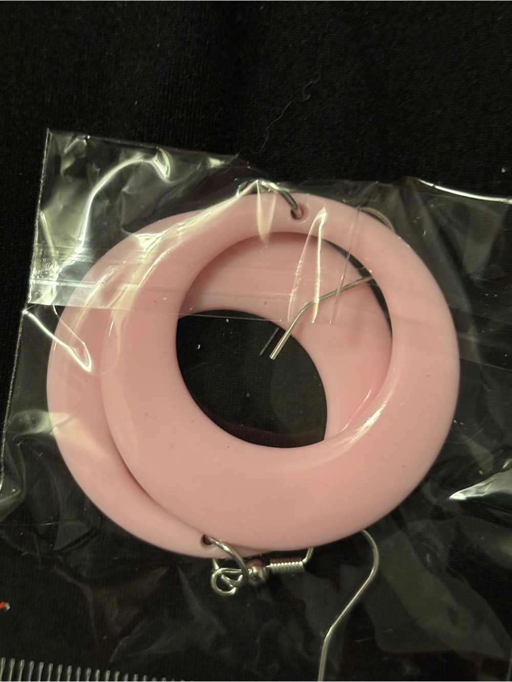 Peachy/Pink Circular Hoop Earrings